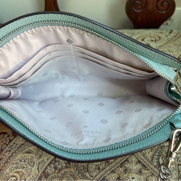 Kate Spade Margaux Small Crossbody Bag Hazy Blue Leather Chain Strap Retail $225 - Picture 13 of 16